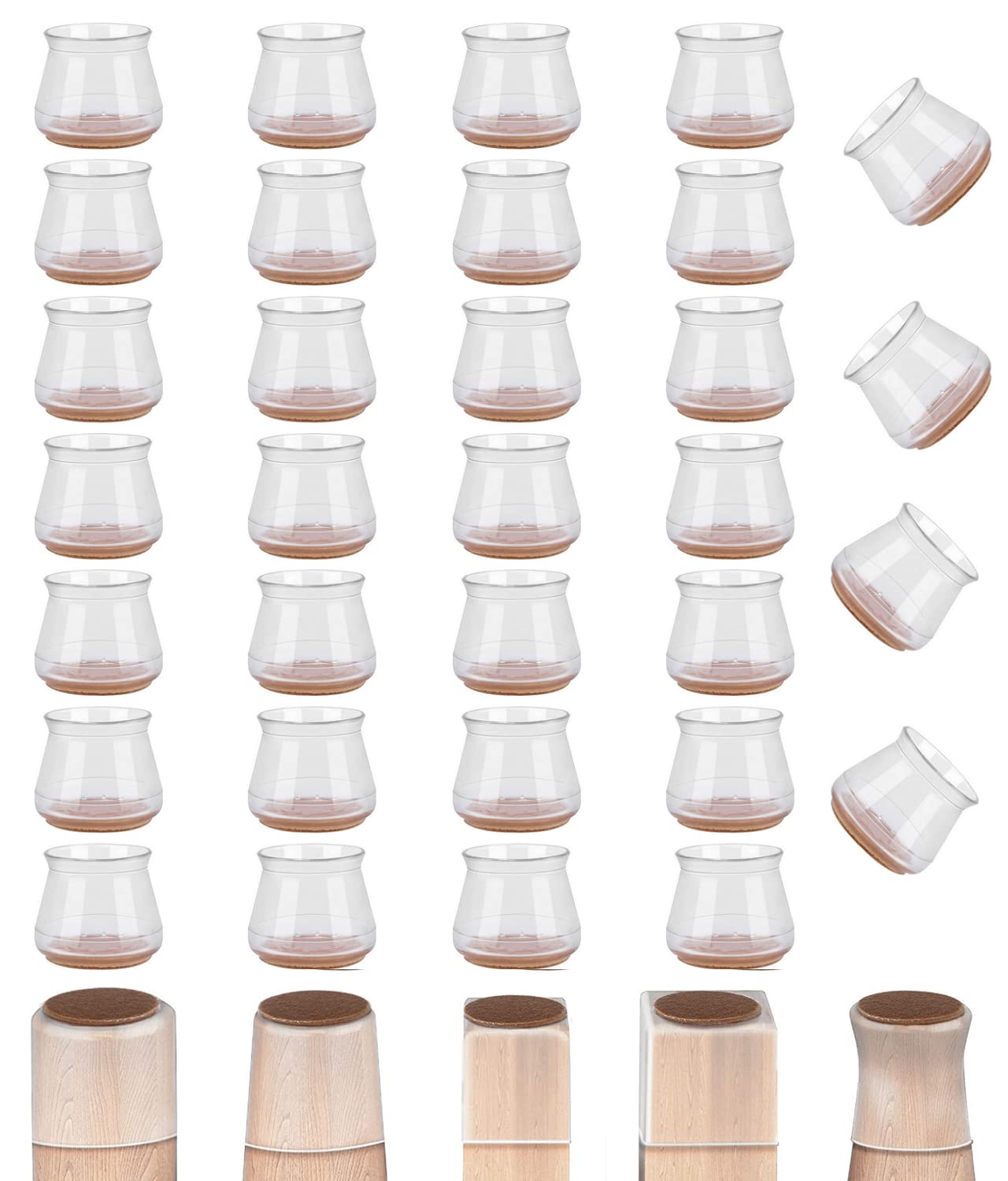 Buy Chair Leg Floor Protectors, VRJEUGO Furniture Sliders for Hardwood