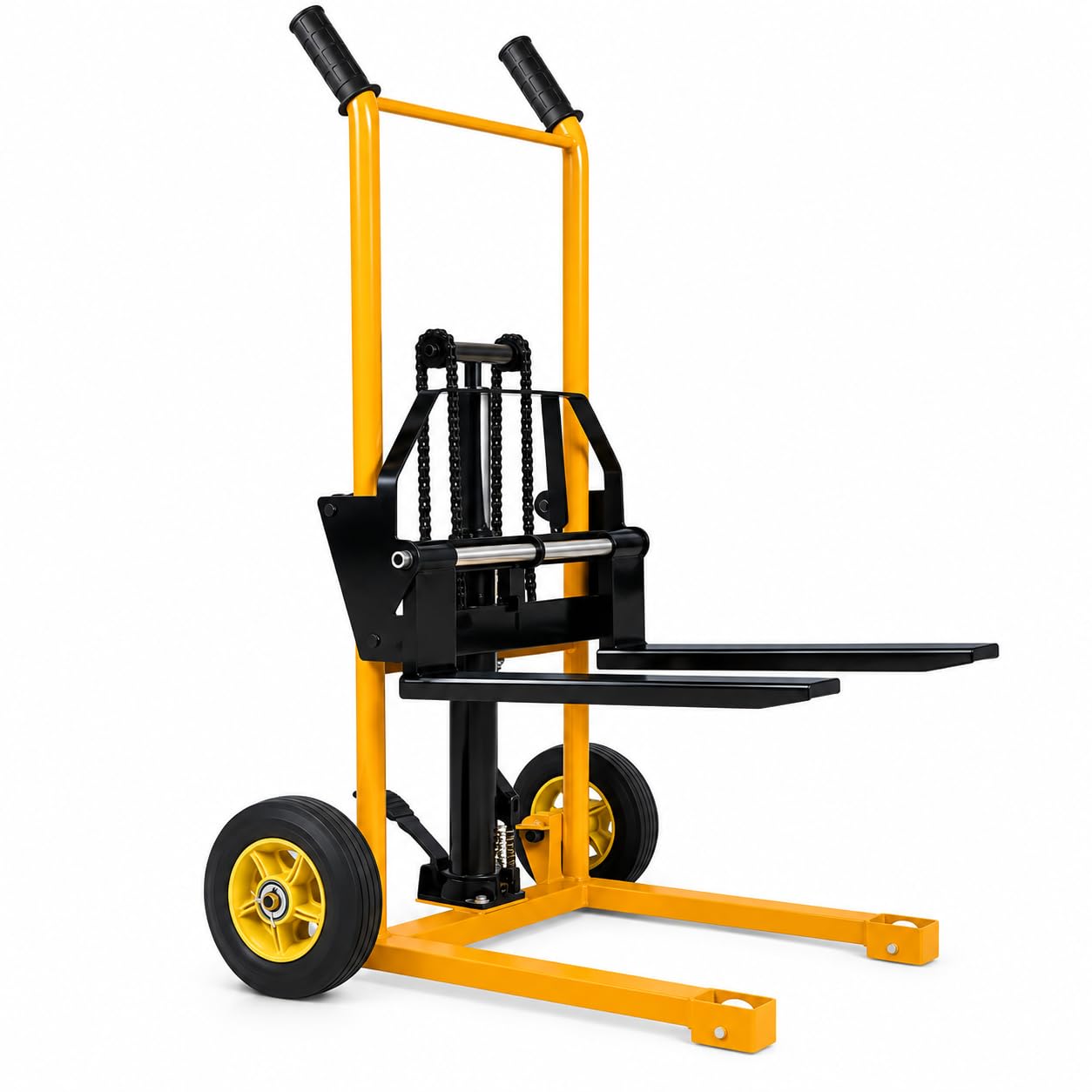 Apilador hidráulico Manual 200 kg, elevación 900 mm, con cabrestante