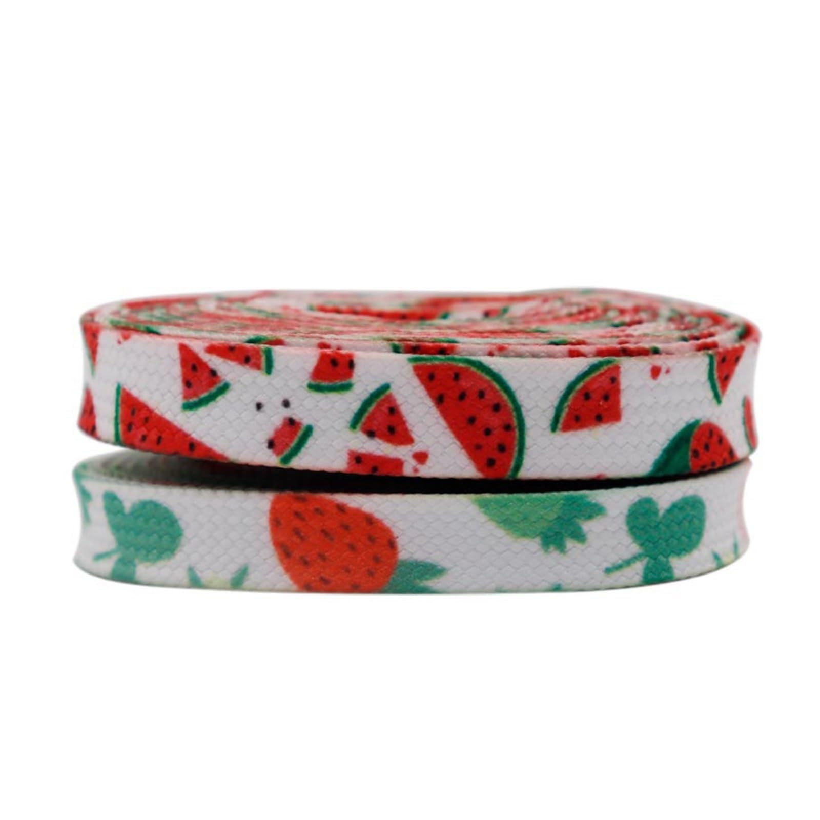 Cordones para Botas de Trabajo Ancho Diseños De Cordones De Zapatos Frutas De Dibujos Animados Cordones Cm Zapatos Planos Zapatos De Tabla Gorra Alta De Encaje(120cm,Watermelon)