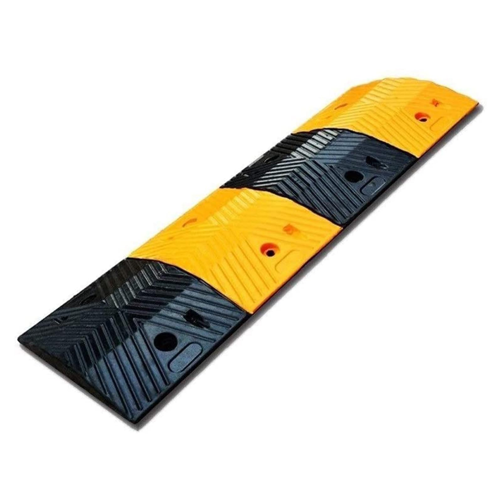 HTTGDGDH Speed Humps, Speed Ramps, Yellow And Black Rubber Road Bumps For Asphalt Concrete Gravel Driveways Indoor And Outdoor,