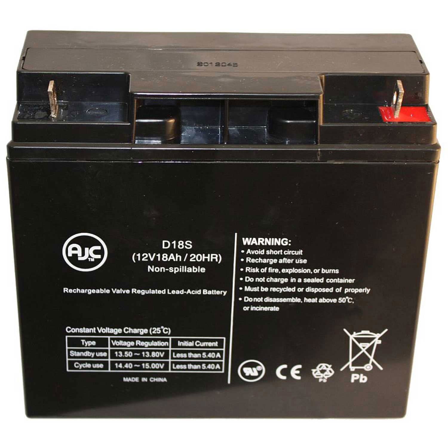 Briggs & Stratton Generator Battery by AJC – 7.1"L x 3.1"W x 6.6"H, Model AJC-D18S-X-0-136041