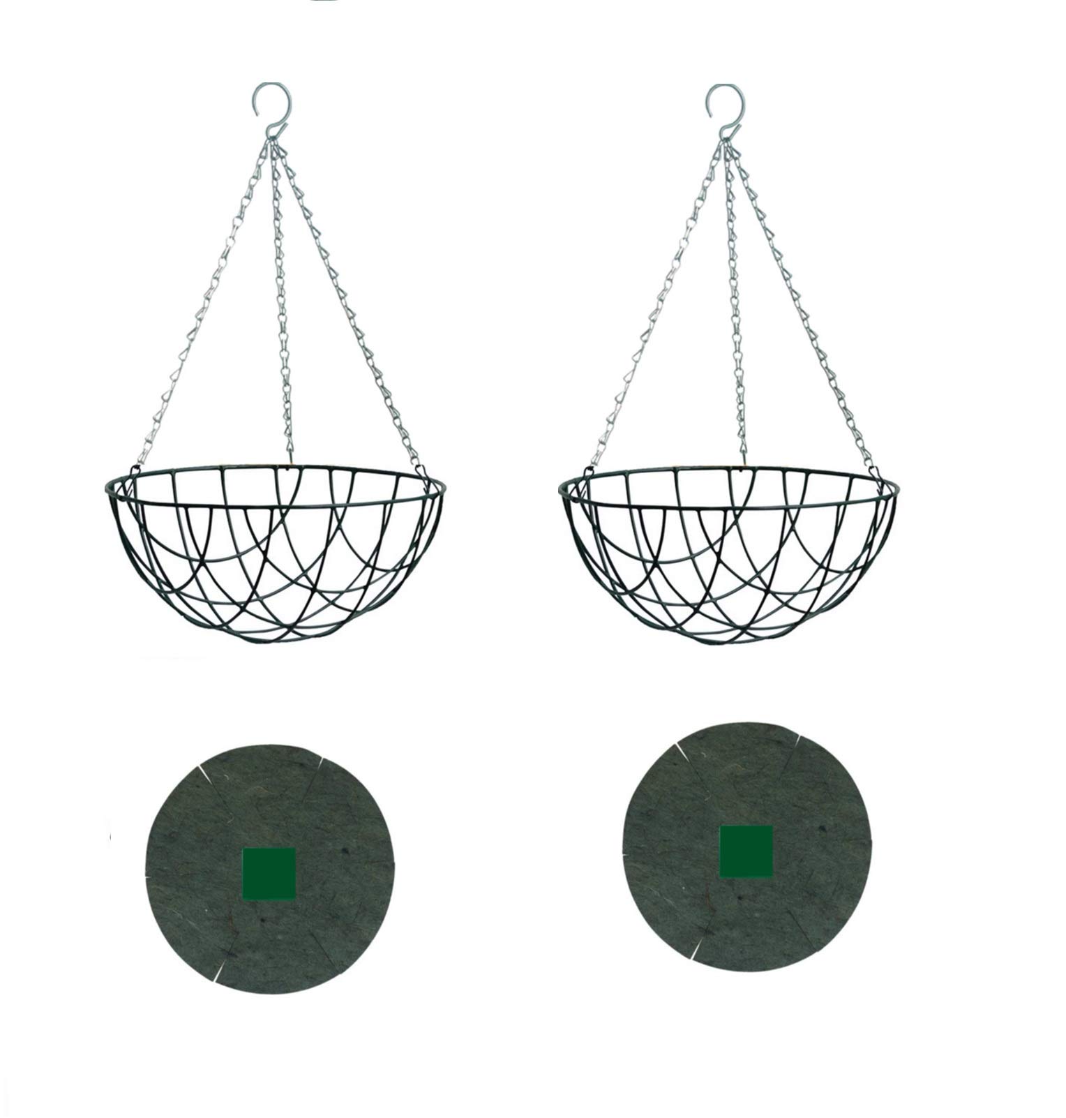Shop4allsorts Green 2 16 Inch Basket + Liner