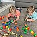3 Bees & Me Jumbo Lacing Beads - Threading Toys for Toddlers & Kids Ages 3-5 - Fine Motor Preschool Activity with 50 Large Beads & Strings
