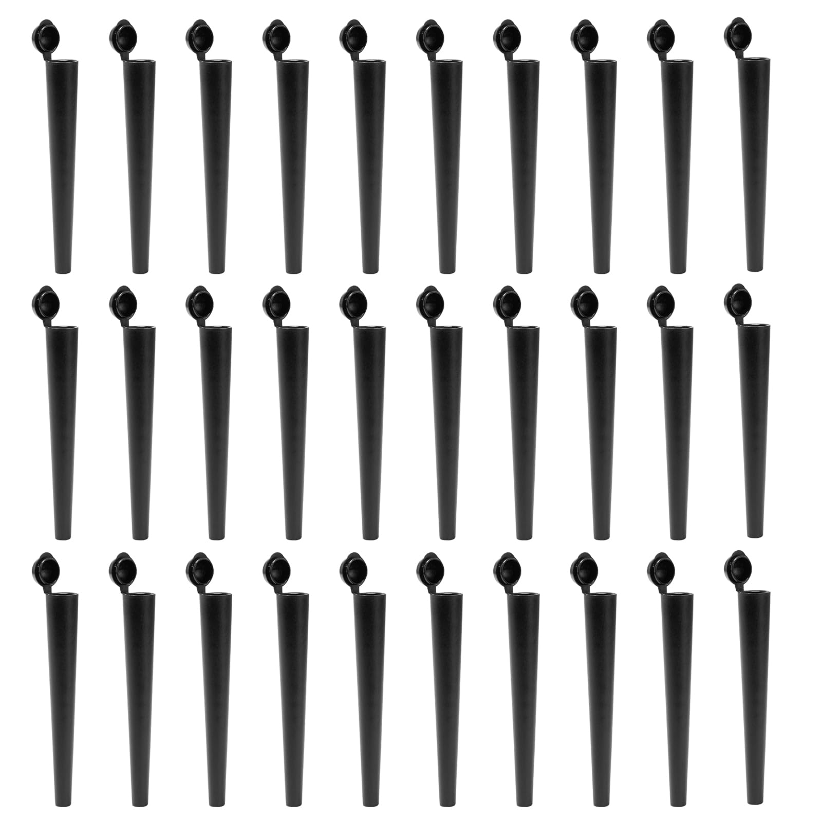 Tubos Guardar Porros Plastic Joint Tubes 120 mm Waterproof Airtight Negro