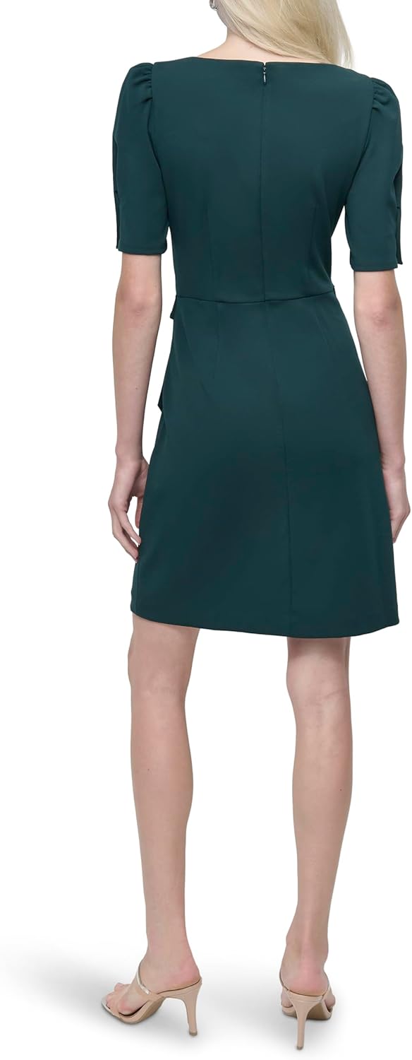 DKNY Womens Short Sleeve Mini Sheath Dress - Image 4