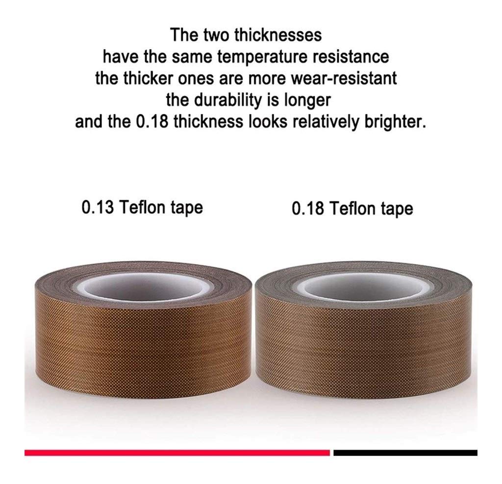 Accesorios Para Herramientas De Bricolaje Cinta De Teflón Cinta De Alta Temperatura Máquina Selladora Cinta Resistente Al Calor De Alta Temperatura Aislamiento De Teflón ,0.18-60mm wide x10m long