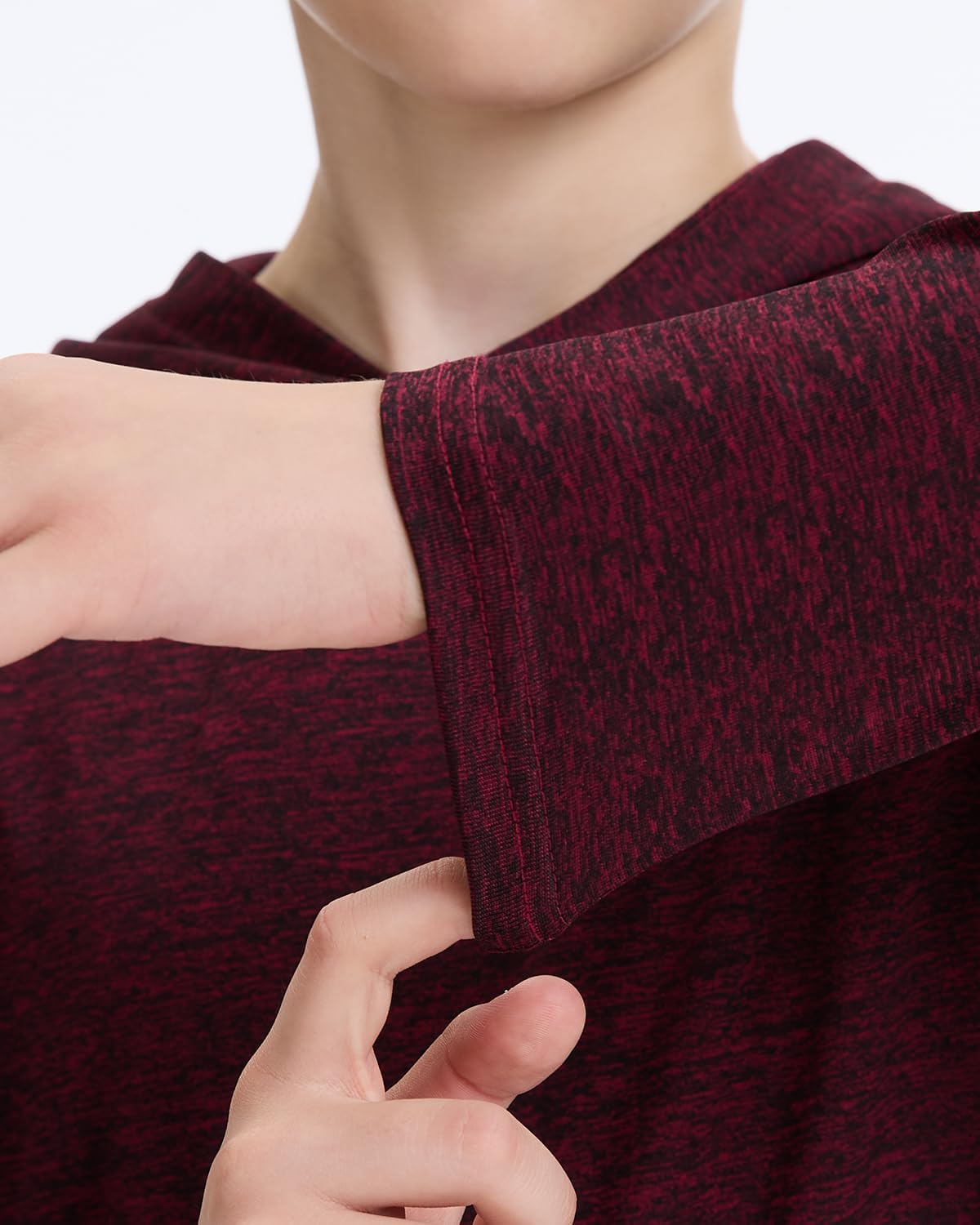 3 Pack Dry-Fit Youth Boys Long Sleeve Athletic Hoodie Sweatshirts Active Hooded Pullover Shirts for Teen Kids - Image 3