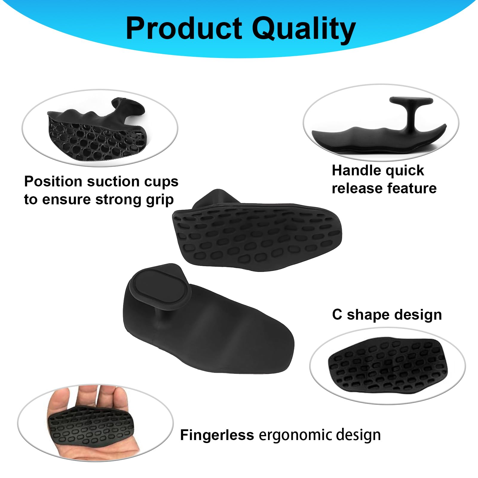 Chasefun Lot De 4 Poignées D'haltérophilie Ergonomiques En