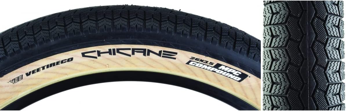 TIRES VEE CHICANE 26x3.5 BK/TAN WIRE/72