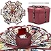 Produktbild WisFox Überraschung Box, Kreative DIY Handgemachte Überraschung Explosion Geschenkbox Liebesgedächtnis, Scrapbooking Fotoalbum Geschenkbox zum Geburtstag Valentinstag Hochzeit Weihnachtsfest(Rot)