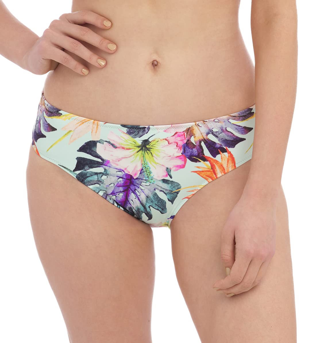 Fantasie Women's Blue Paradiso Mid Rise Bikini Brief In Size 10