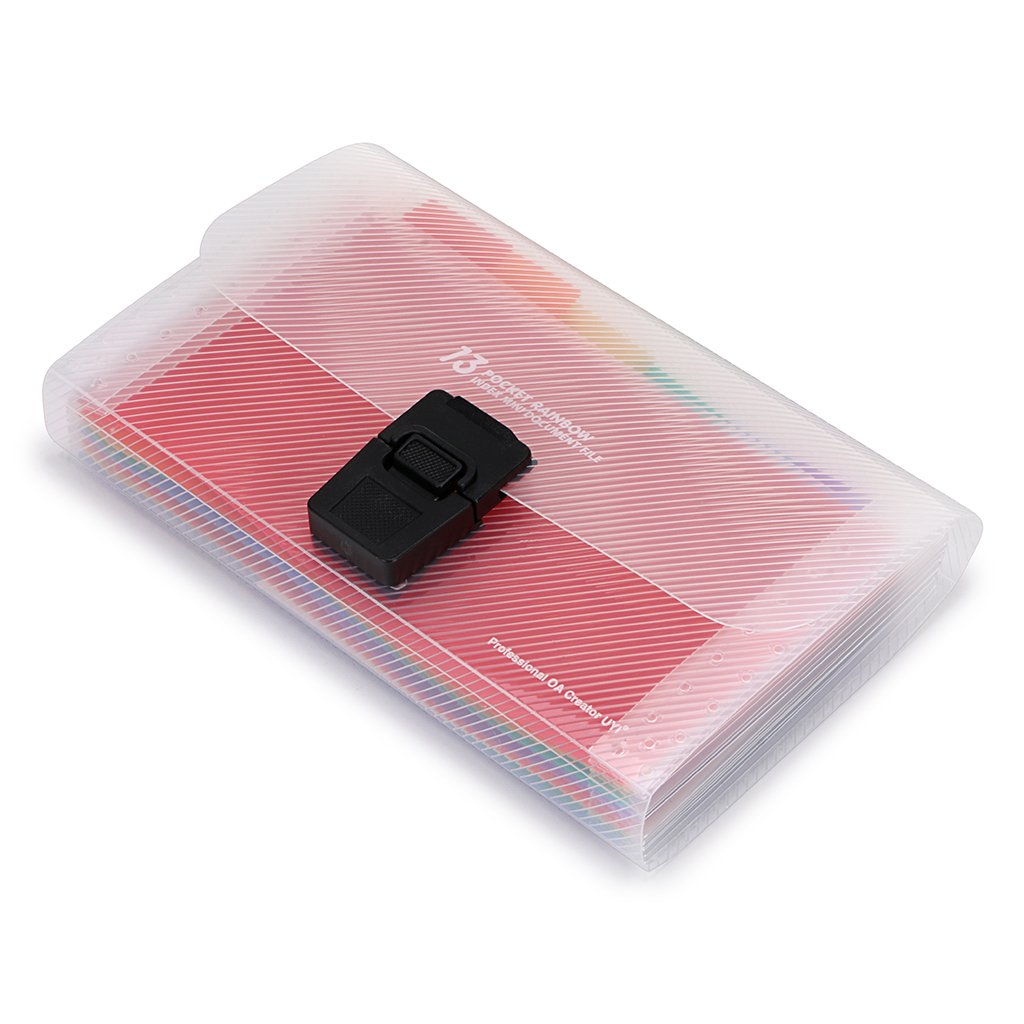 BTSKY 13 Pocket Accordian File Organizer- Plastic Wallet for Cards,Coupons,Receipt,Tax Item, Mini Expanding Folders Organizational A6 Portable Folder