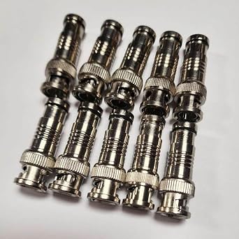 BNC Compression Connectors for CCTV Security Camera, Pack of 10