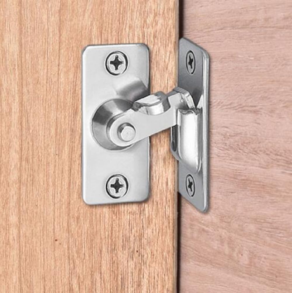 Yidelai Silver 90 Degree Latch Pocket Door Latch Sliding Screen Door Lock