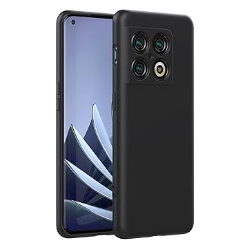 Cresee for OnePlus 10 Pro 5G Case, Thin TPU Cover with Camera Protection Soft Interior Anti-Scratch Slim Fit Flexible Phone Case for OnePlus 10 Pro - Black