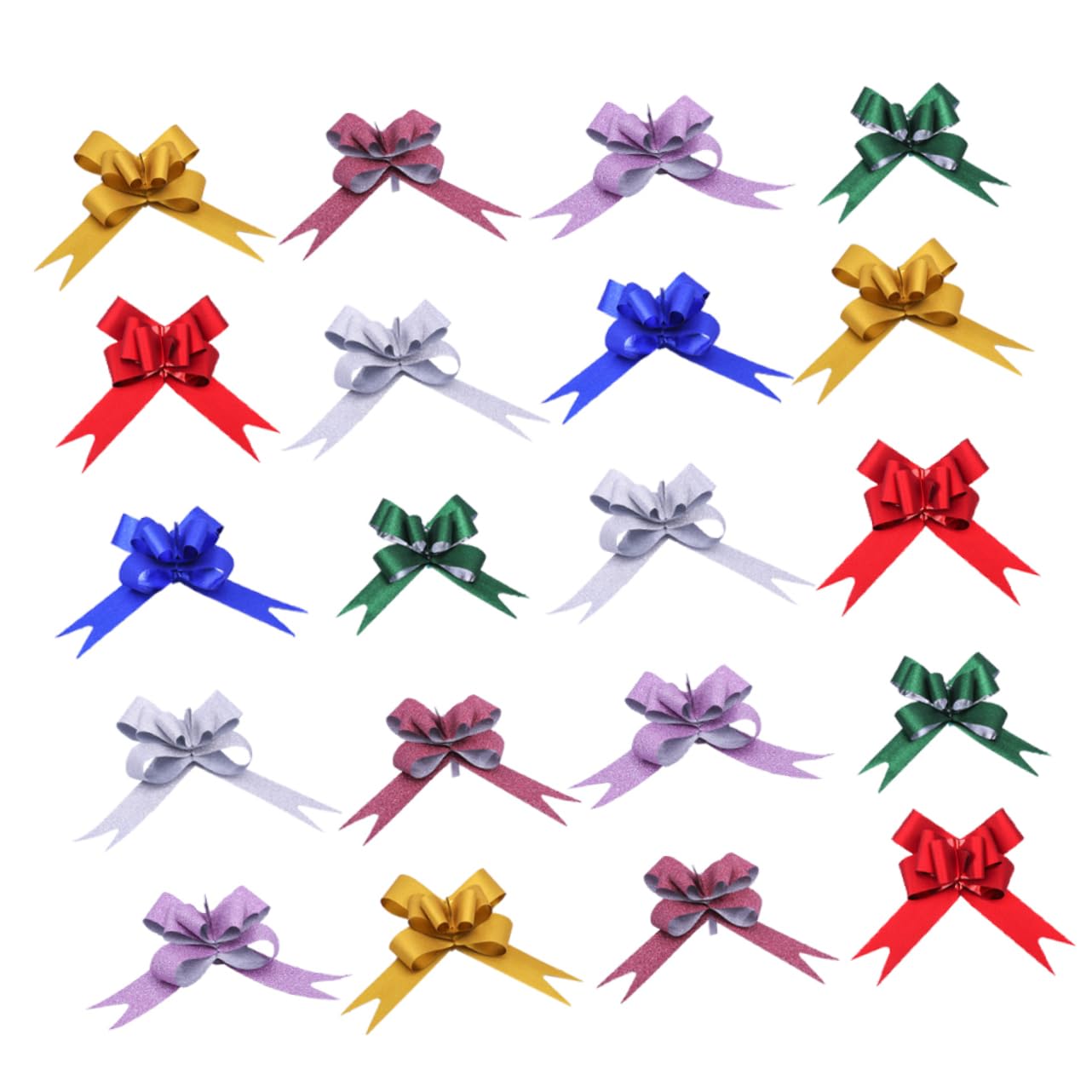 Abaodam 100pezzi Fiocchi Decorativi Natalizi Motivo Fiocco Di Fiocchi Di Raso Per Decorazioni Di Matrimonio e Feste Versatile e Resistente Per Albero Di Natale Regali e Eventi Festivi