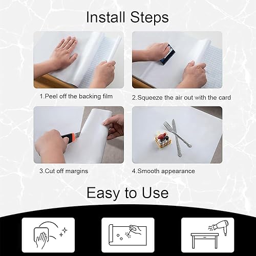 Miniatura 8 de Papel de contacto de mármol, papel tapiz de cocina para despegar y pegar, papel tapiz de vinilo impermeable para gabinetes, encimeras, revestimiento