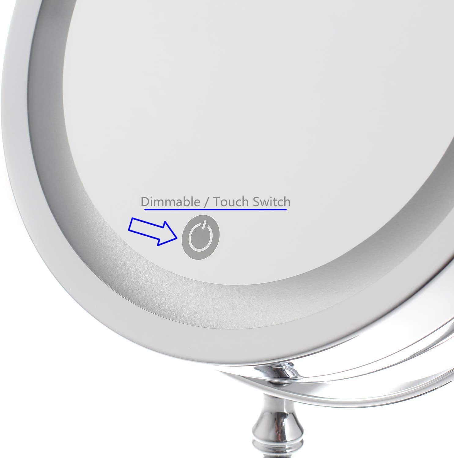 TKD3144N-5x przyciemniane lusterko kosmetyczne LED, 5-krotne powiększenie, lustro dotykowe, podświetlane lusterko do makijażu, dwustronne lusterko do golenia, lustro stołowe, lustro łazienkowe,