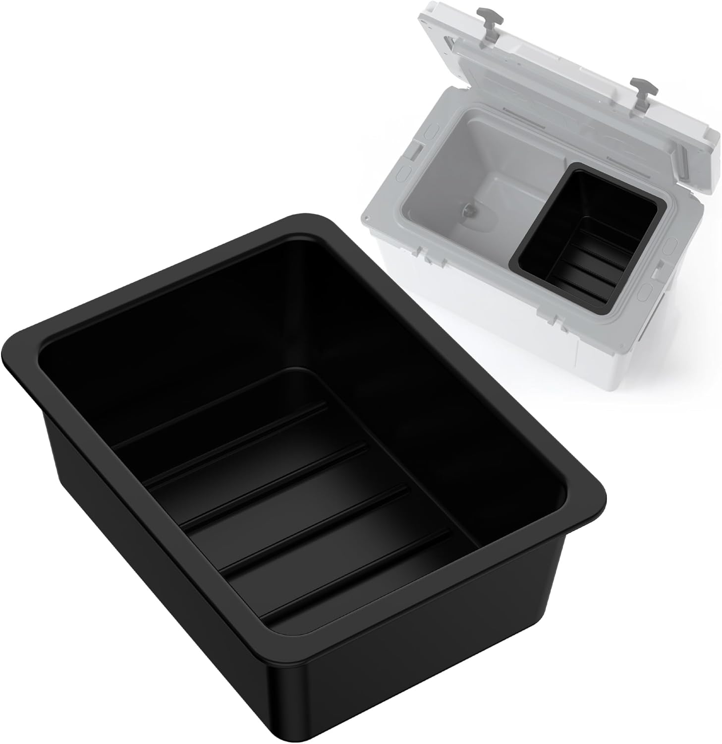 Jmoe USA Dry Basket for RTIC 52QT Ultra-Light Cooler | BPA-Free Tough Plastic | Specially Designed, Durable, Food-Safe | Storage Tray for Electronics, Utensils, Dry Goods, and More 1