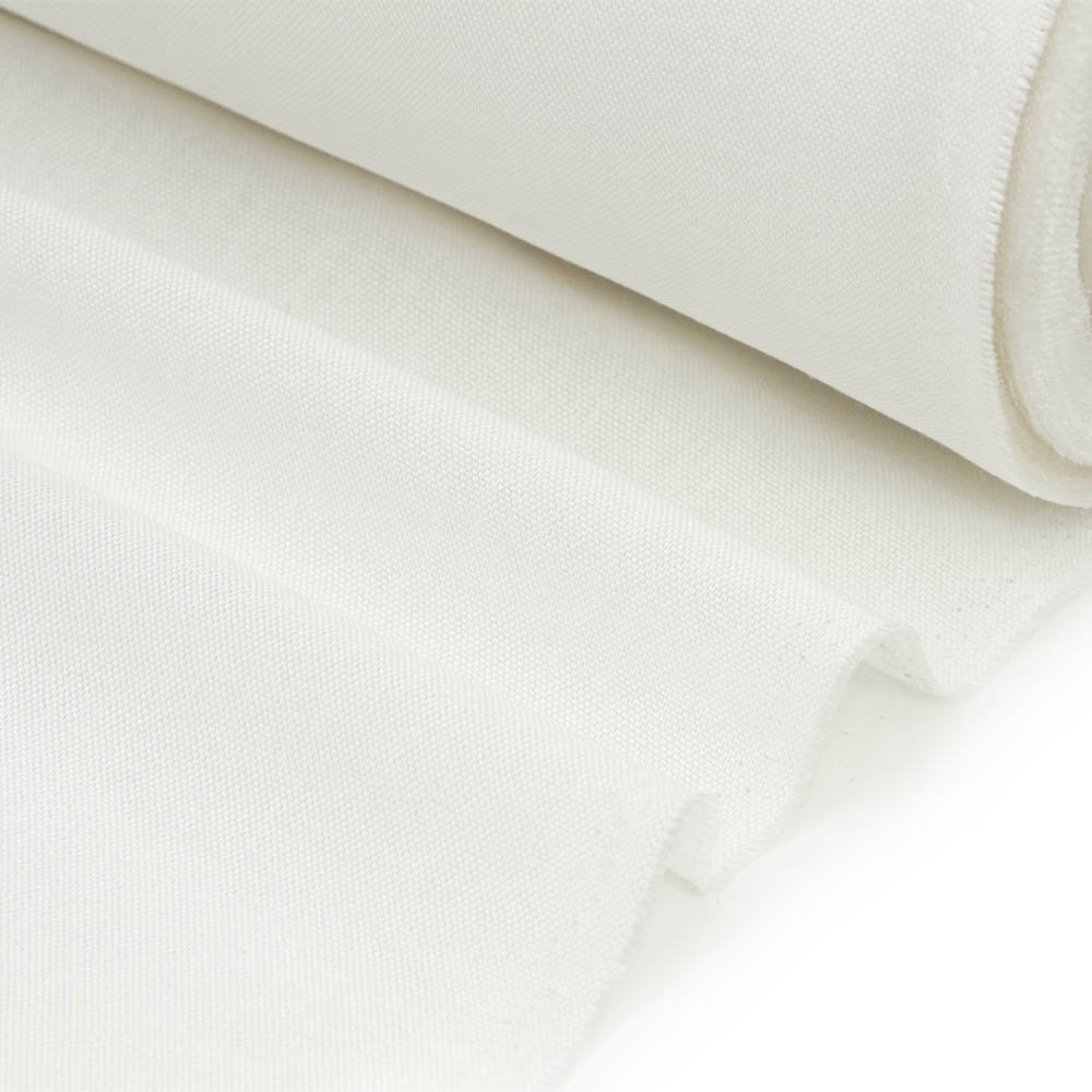 Bias Bespoke White Italian Melex/Cotton Horsehair-Like Interlining Fabric, Cross-wise Threads, 59" Wide, Made in Italy