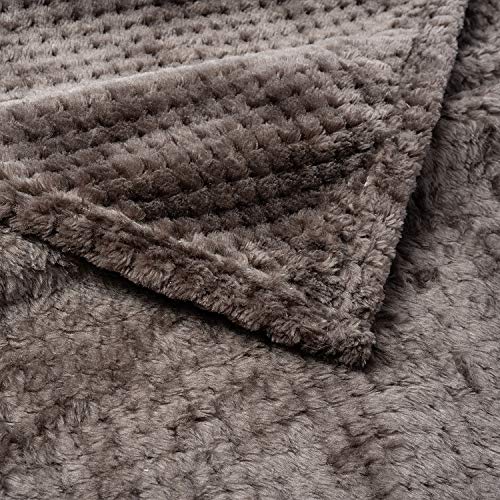 Image of Warm Soft Fuzzy Dog or Cat Blanket, Plush Fleece Throws for Bed, Couch, Sofa, Travel (S /24 inch x 32 inch, Dark Grey)