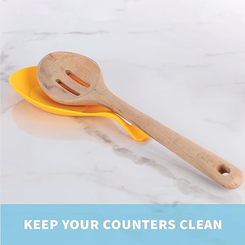 Miniatura 8 de Soporte de cuchara de silicona para soporte de cuchara de cocina, color blanco