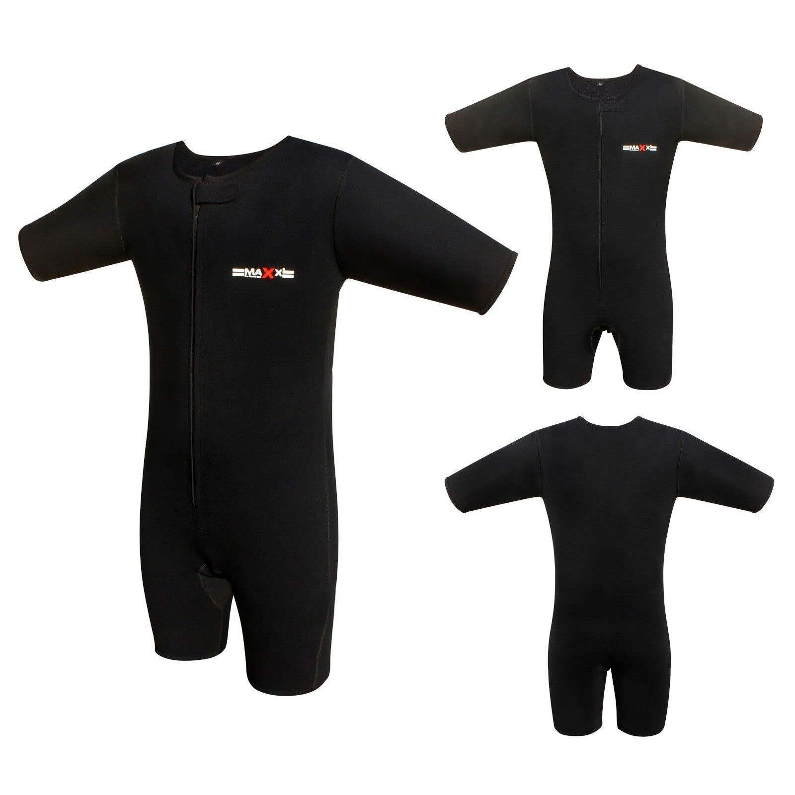 Maxx Neoprene Sweat Sauna Suit Weight Loss Slimming Shorts MMA Gym Boxing (Black, XL)