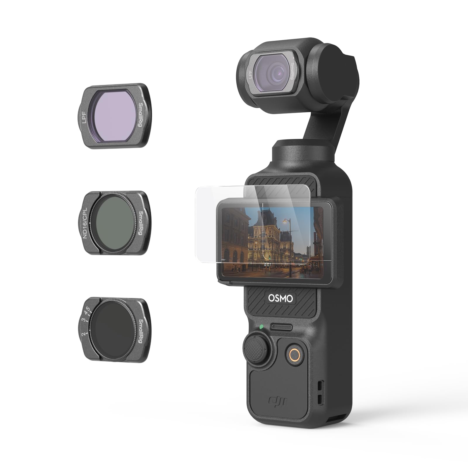 SMALLRIG Magnetic Filters Set for Dji Osmo Pocket 4/3, VND2-5, ND16/CPL, LPF Filter and Screen Protector - 4776