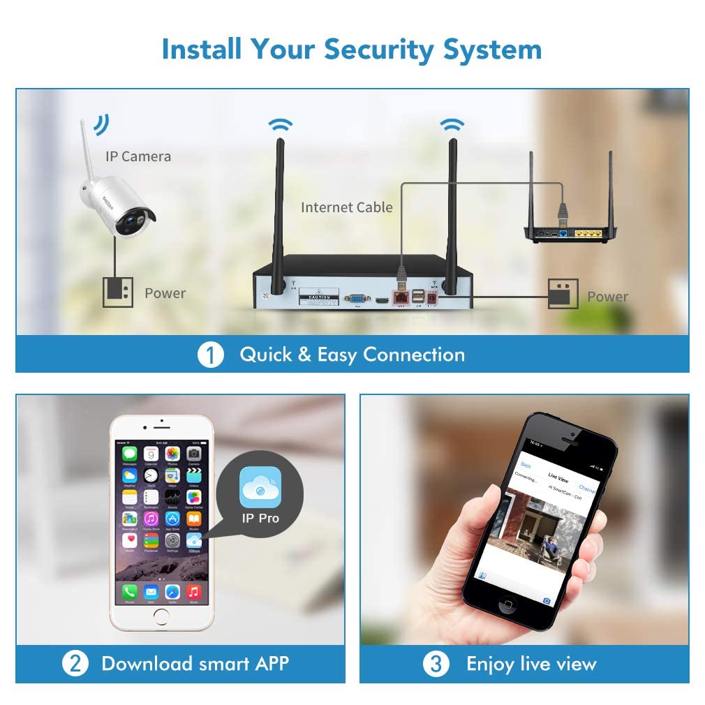 Steps for installing TMEZON security system and setting up mobile app