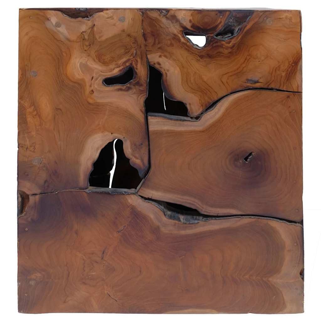 Generico Sgabello in Legno Massello di Teak,Marrone,13.65kg,243472