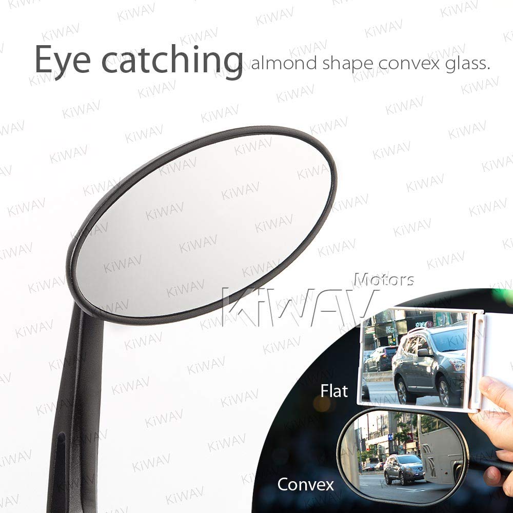 Amazon | KiWAV バーエンドミラー ウルトラ 黒 1や1-1/4インチ中空式