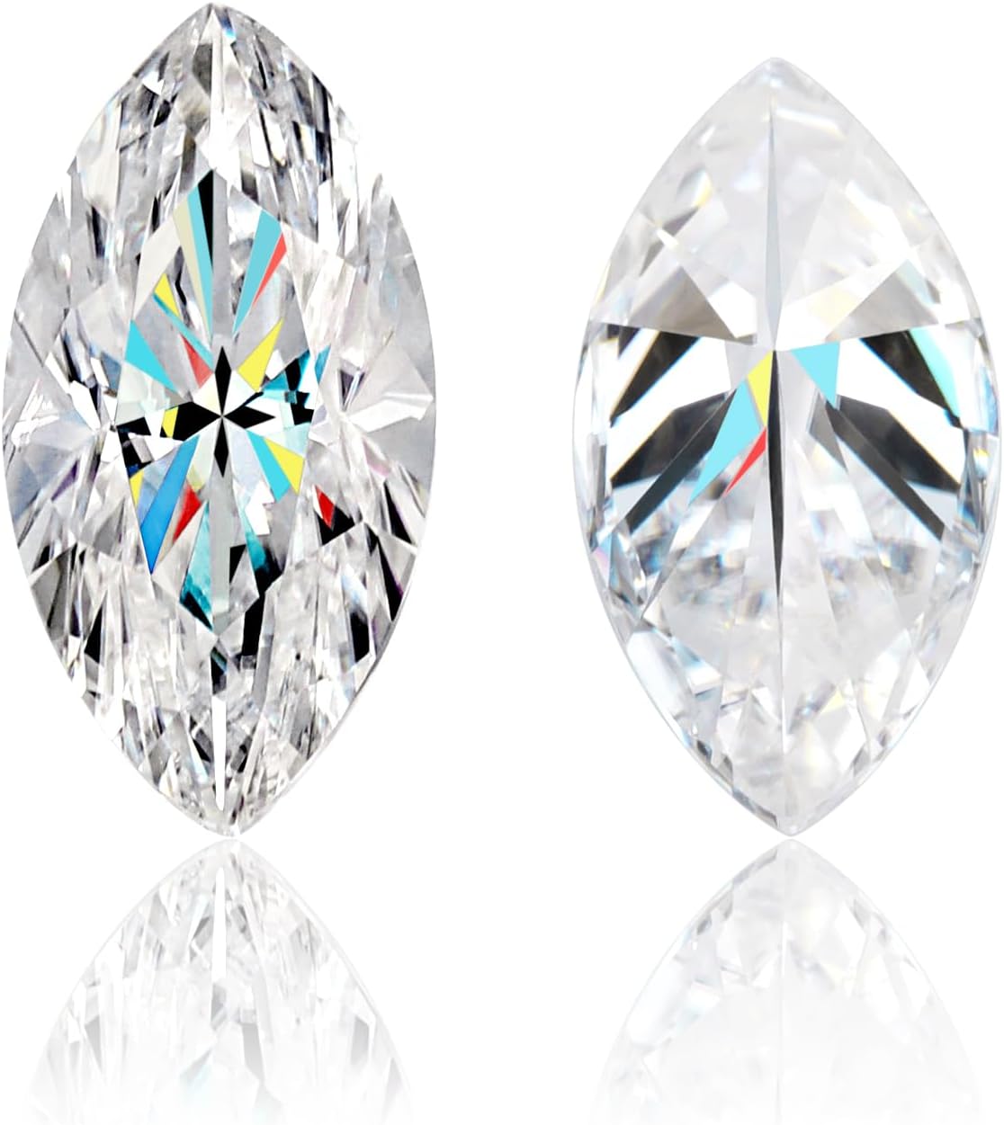Moissanite Loose Stones Marquise Cut Gemstones White D Color VVS1 Clarity Excellent Cut for Engagement Ring Pendant Necklace Jewelry Making with Certificate
