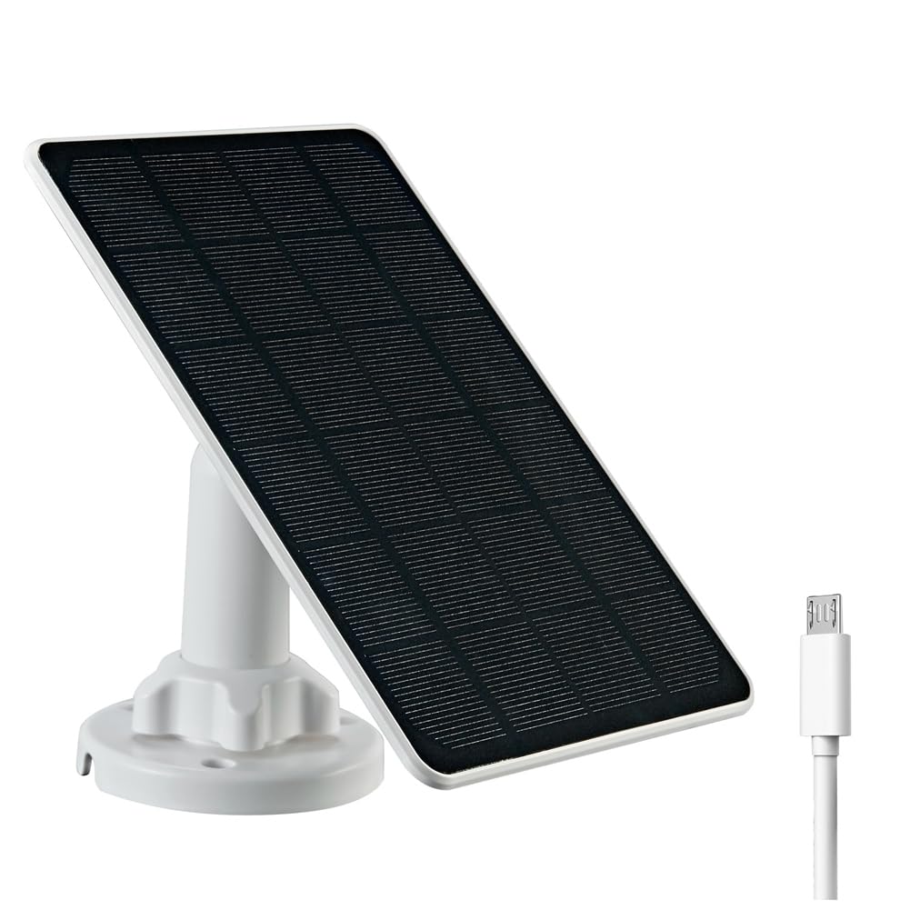 Littimoon 3W Solar Panel for Security Camera Outdoor IP65 Waterproof with 3 Meters Charging Cable for Outdoor Camera Charging