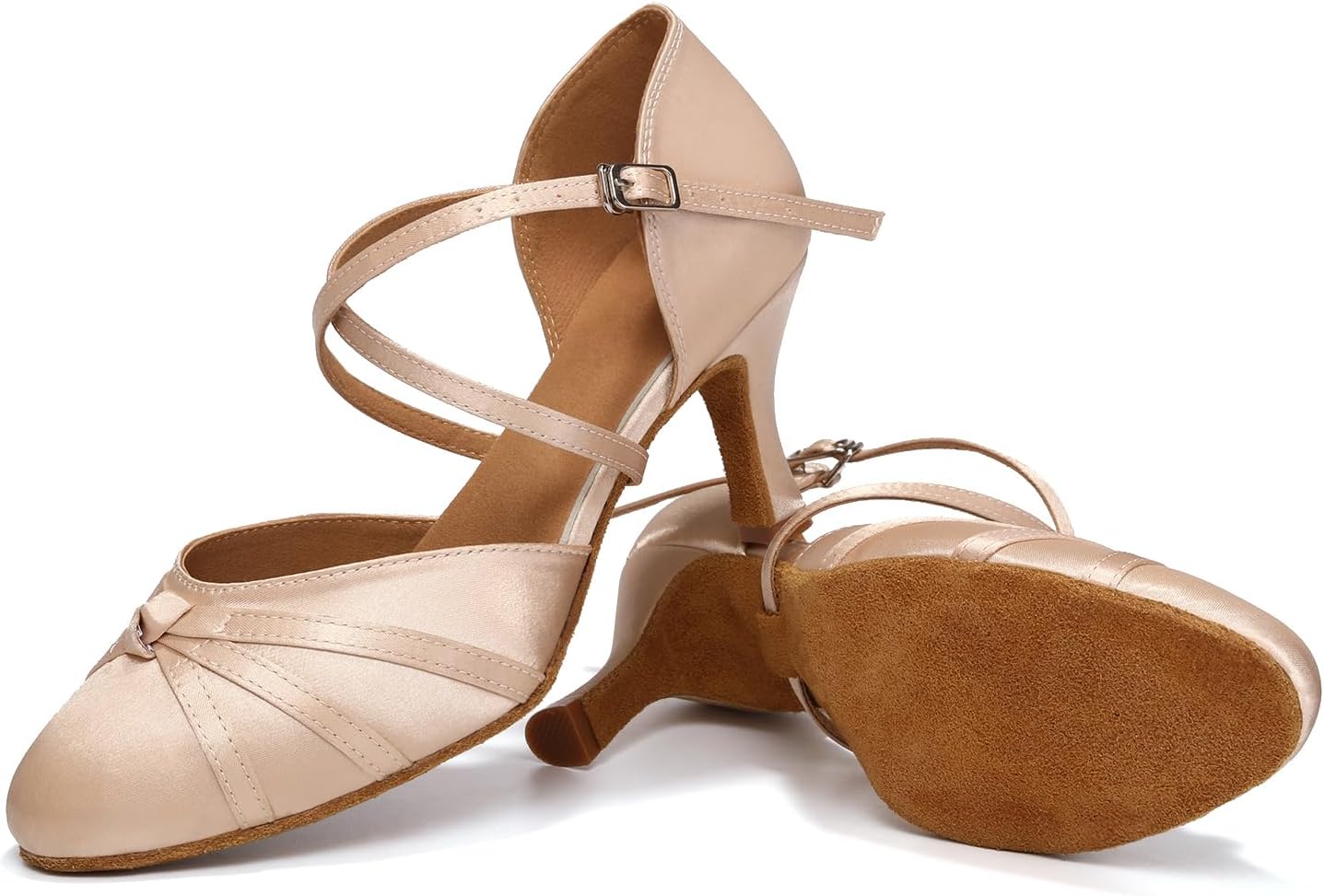 Women's Ballroom Dance Shoes Closed Toe Latin Salsa Ladies Waltz Social Dancing Heels Shoes