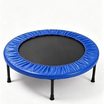 Mini Fitness Trampoline   Indoor Rebounder Exercise Trampoline for Home Gym Cardio Workout, Foldable Fitness Rebounder for Adults & Kids