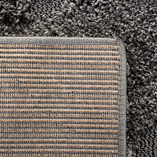 Safavieh Florida Shag Collection 2'3" X 13' Grey Sg455 Scrolling Vine Graceful Swirl Textured Non-Shedding Living Room Bedroom Dining Room Entryway Plush 1.2-Inch Thick Runner Rug #TOP6