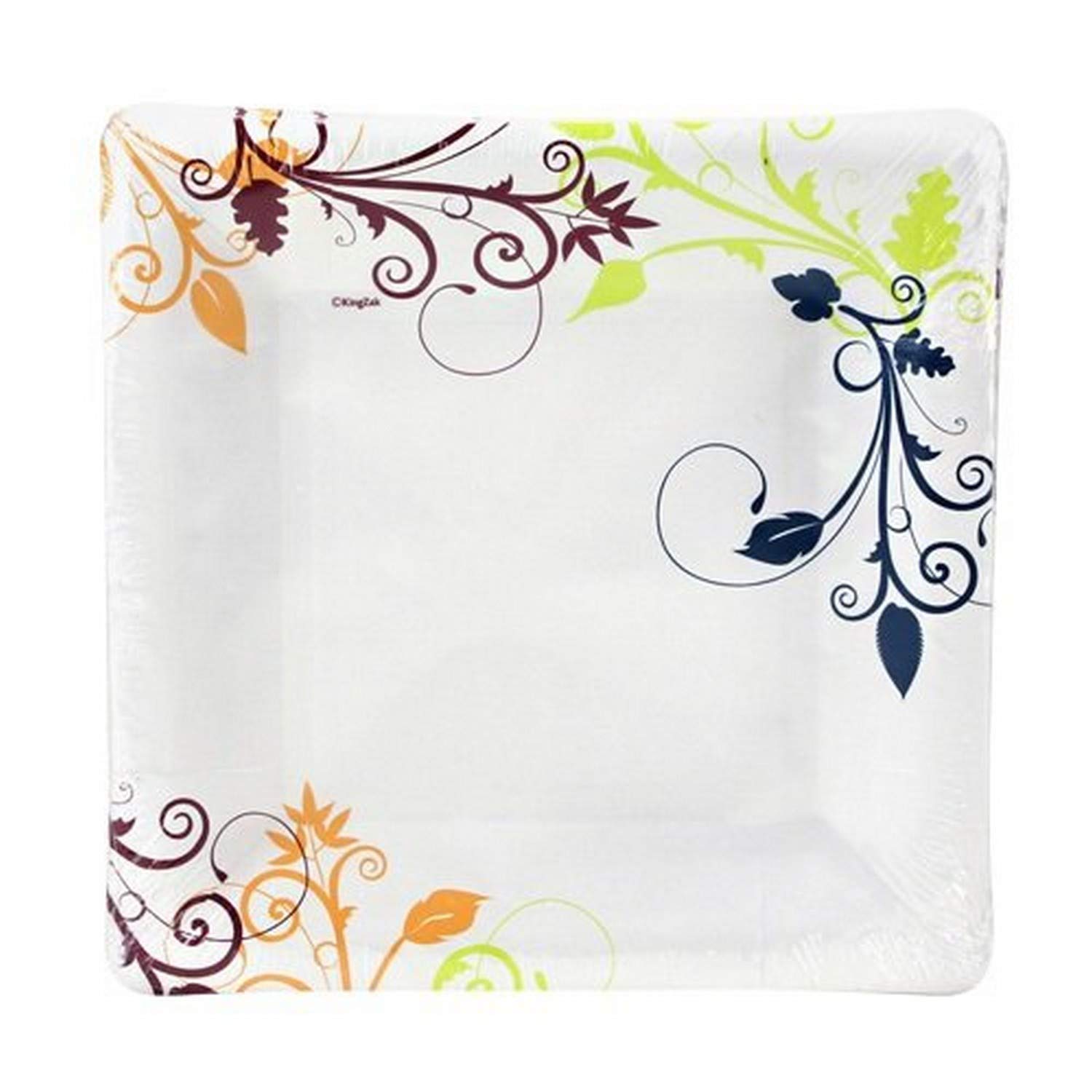 Square Party 7" | Multicolor | Bella Vite Collection | Pack of 12 Paper, 7 inch Plate