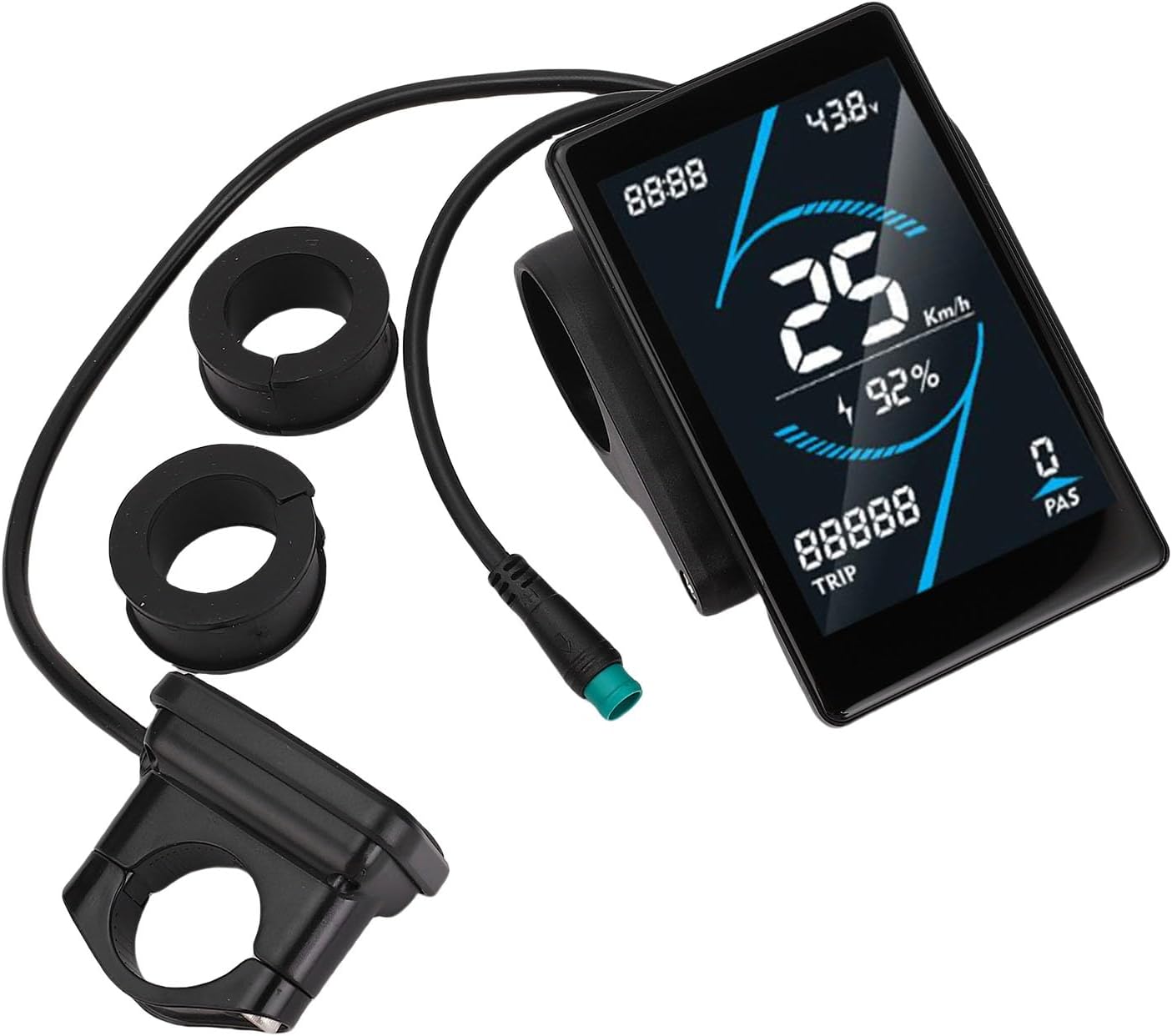 Pwshymi Electric Cycling Display HD Colorful LCD Rain Proof 24-72V Bike Meter for Cyclists ABS Material