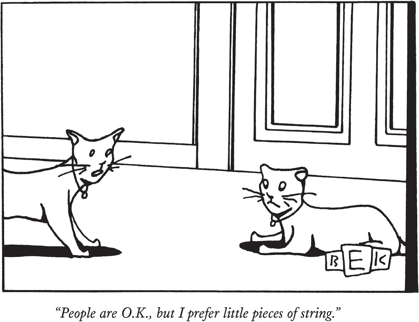 The New Yorker Notecard Wallet - Cats - 2 each of 5 iconic New Yorker cartoon cards, White (NYNW13)