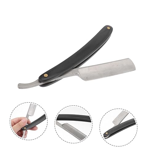 Miniatura 5 de FOMIYES 3pcs rasuradora para hombre Natural Wood Scale Handmade straight beard razor men razors for shaving mens shaving kit straight blade mens