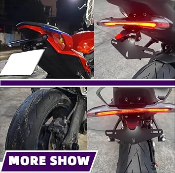 Off-Road Motorcycle Folding Rear License Plate Holder Fender Eliminator Kit Competible With CFMOTO 675NK 675 NK 675 SS CF Moto 675SR 675 SR SR-R 2024 2025