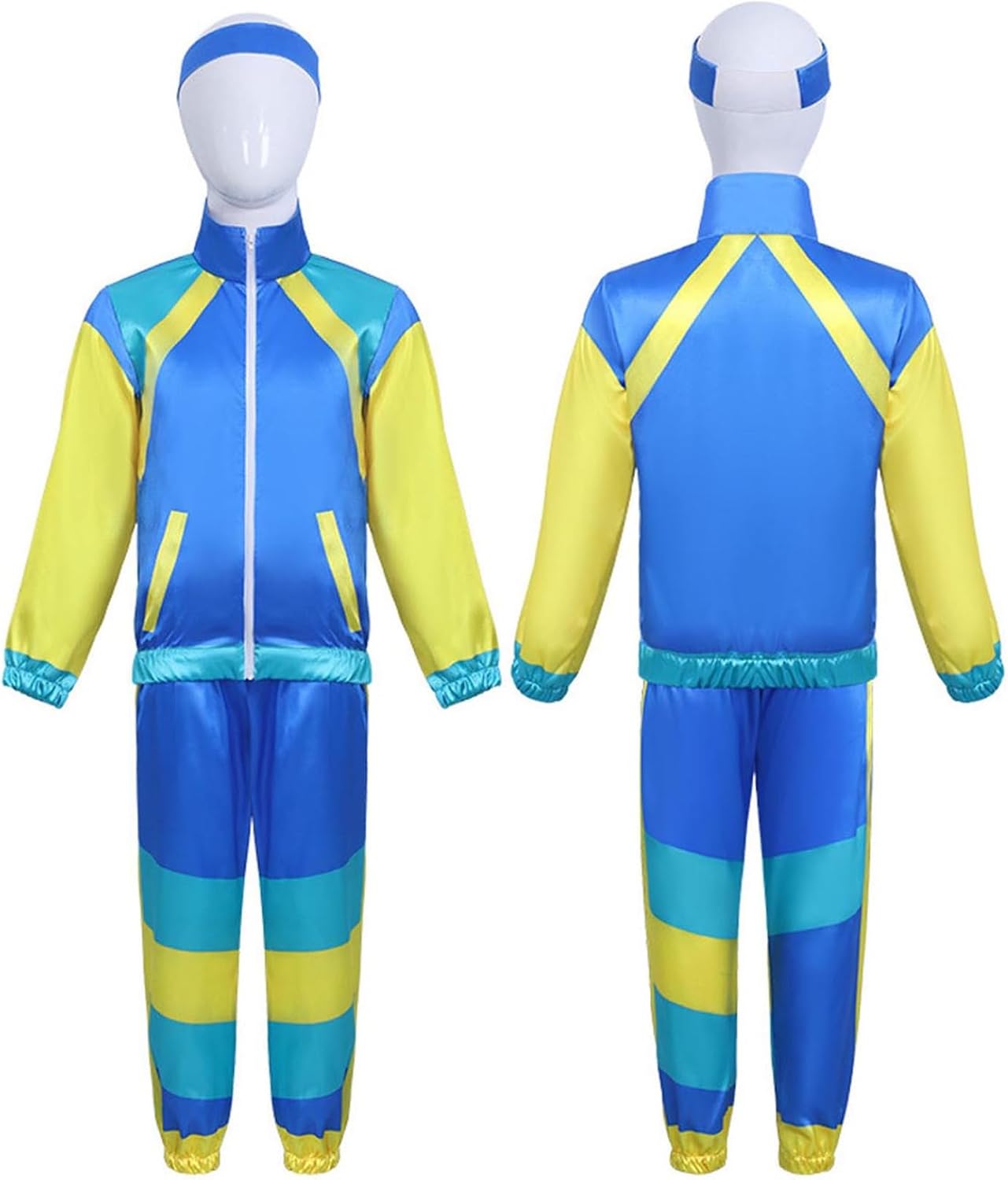 Boys Hip Hop Jacket Pants Set 90s Retro Tracksuit