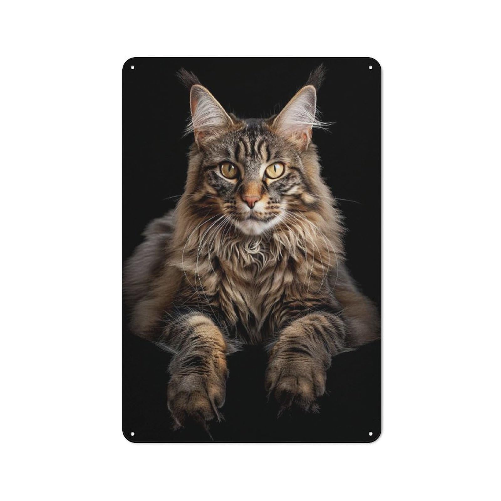 Maine Coon Cottage Metal Wall Decor 30x20cm, Shed Metal Sign for Patio Bar, Workshop, Shed Or Kitchen