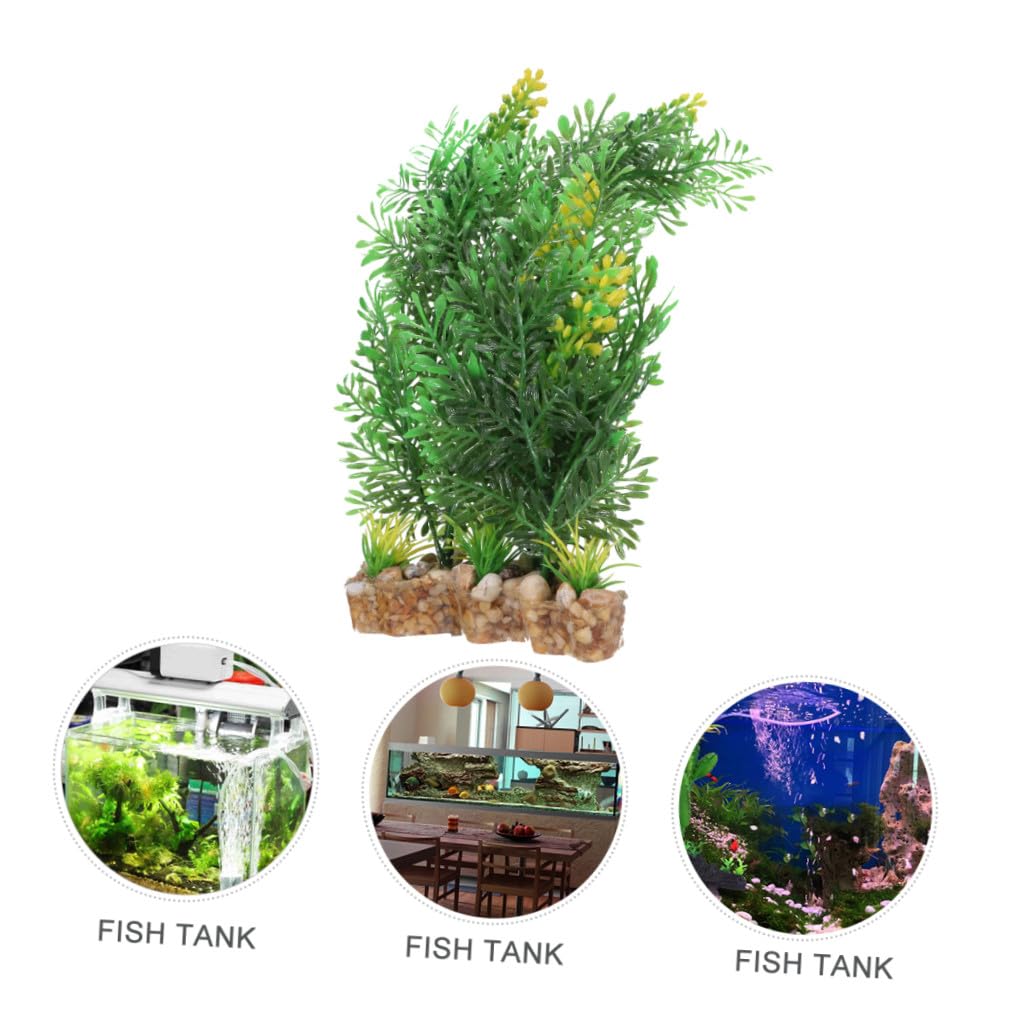 DOITOOL 2stücke Aquarium Dekoration Künstliches Gras Für Aquarien Realistisches Pflanzenornament Für Süß Und Salzwasser Pflegeleicht Für Mikro-landschaftsgestaltung