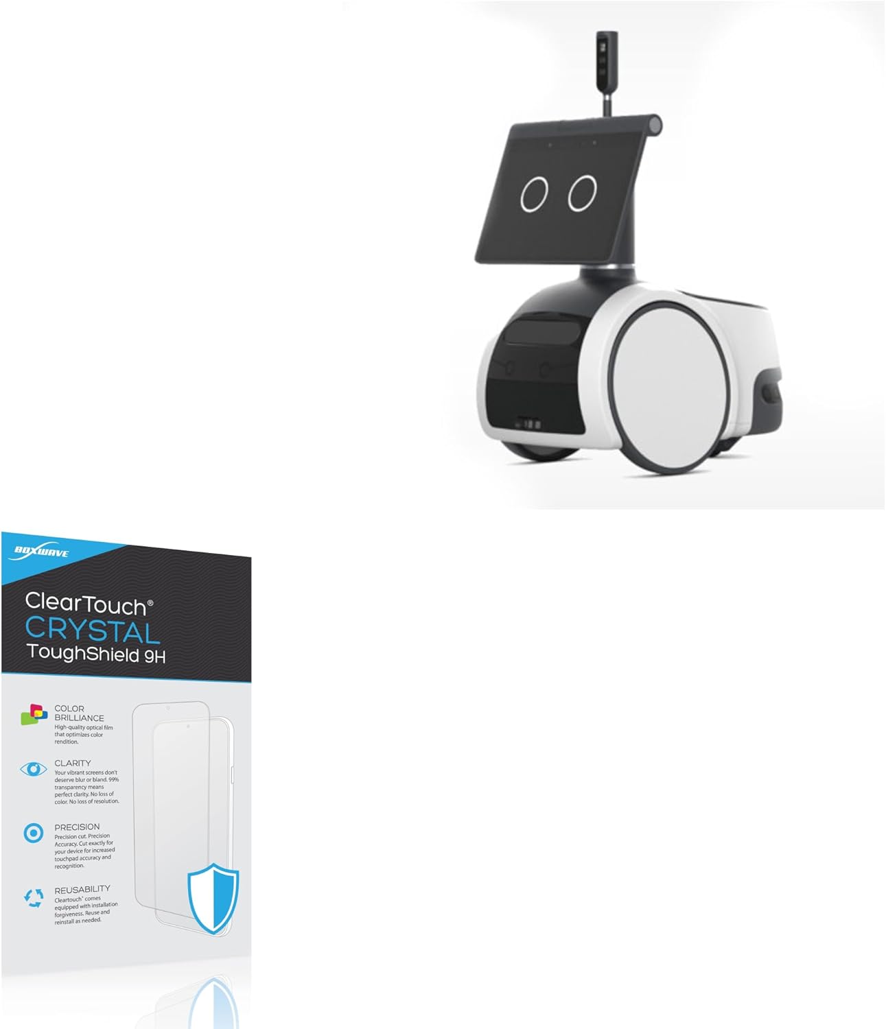 BoxWave Screen Protector Compatible with Amazon Astro - ClearTouch Crystal ToughShield 9H (2-Pack), Clear 9H Tough Flexible Film Screen Protector