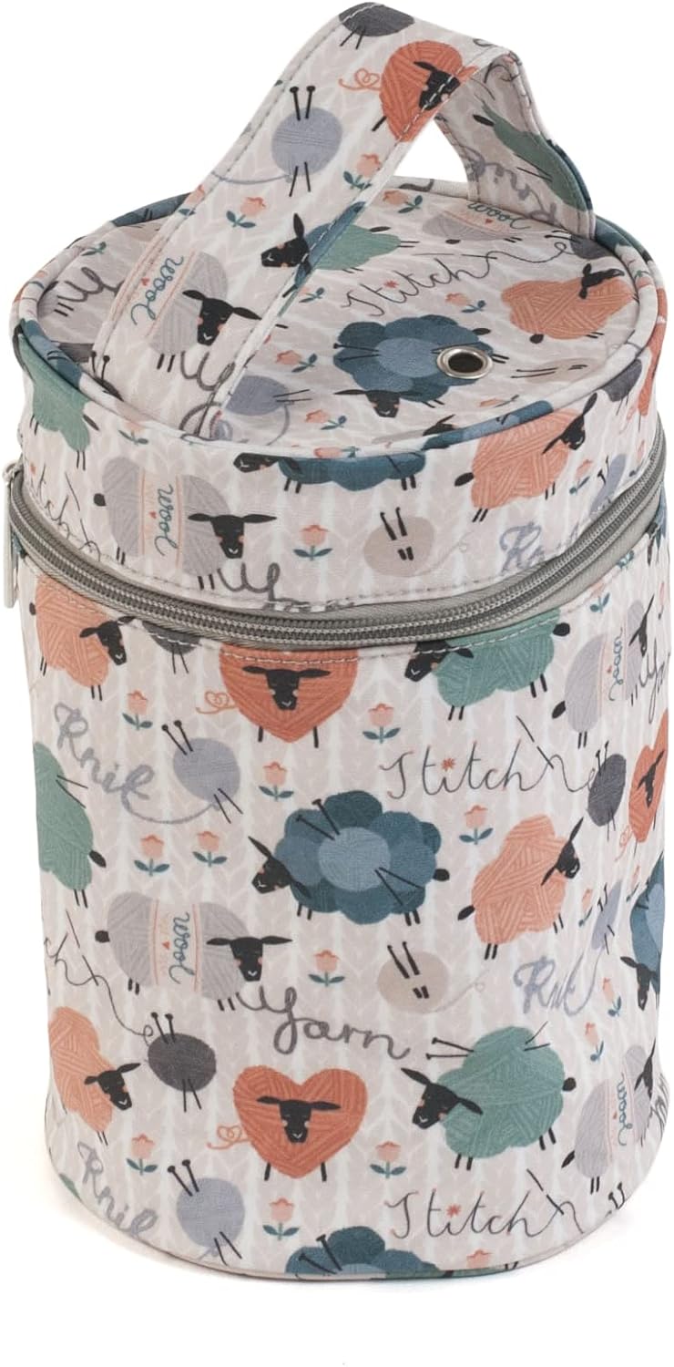 Hobby Gift Wool Holder Yarn Storage Bag with Yarn Feed Eyelet Zippered Knitting Crochet Yarn Organiser