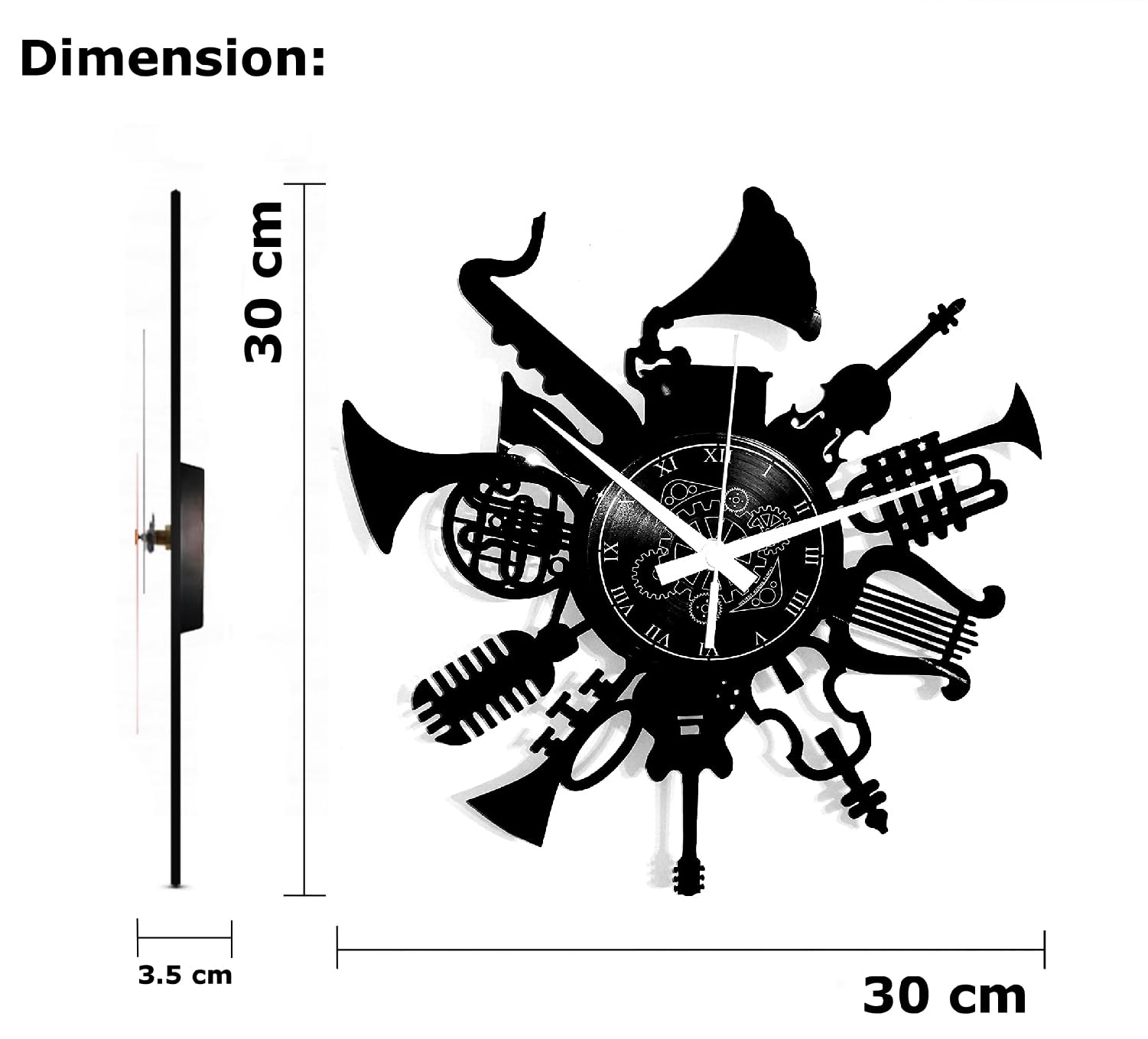 Instant Karma Clocks, Black, 30cm/12'' - Image 4