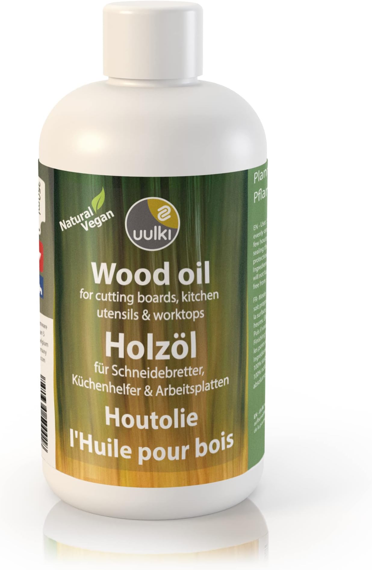 Natural Vegan Chopping Board Oil for Wooden and Bamboo Cutting Board, Butcher Block, Worktop | Free from Mineral Oil & Foodgrade Wood Oil Waterproof Care (250 ml)