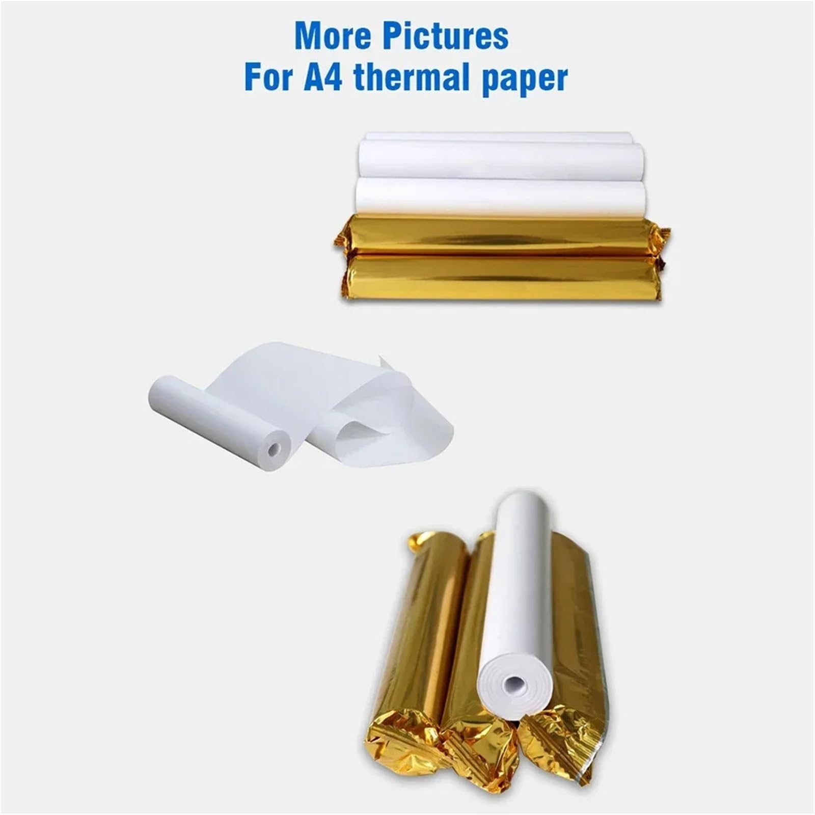 Carta Per Stampante A4 Rotolo da stampa for fax senza inchiostro 210x30mm con carta termica A4 for ufficio domestico(10 Roll)