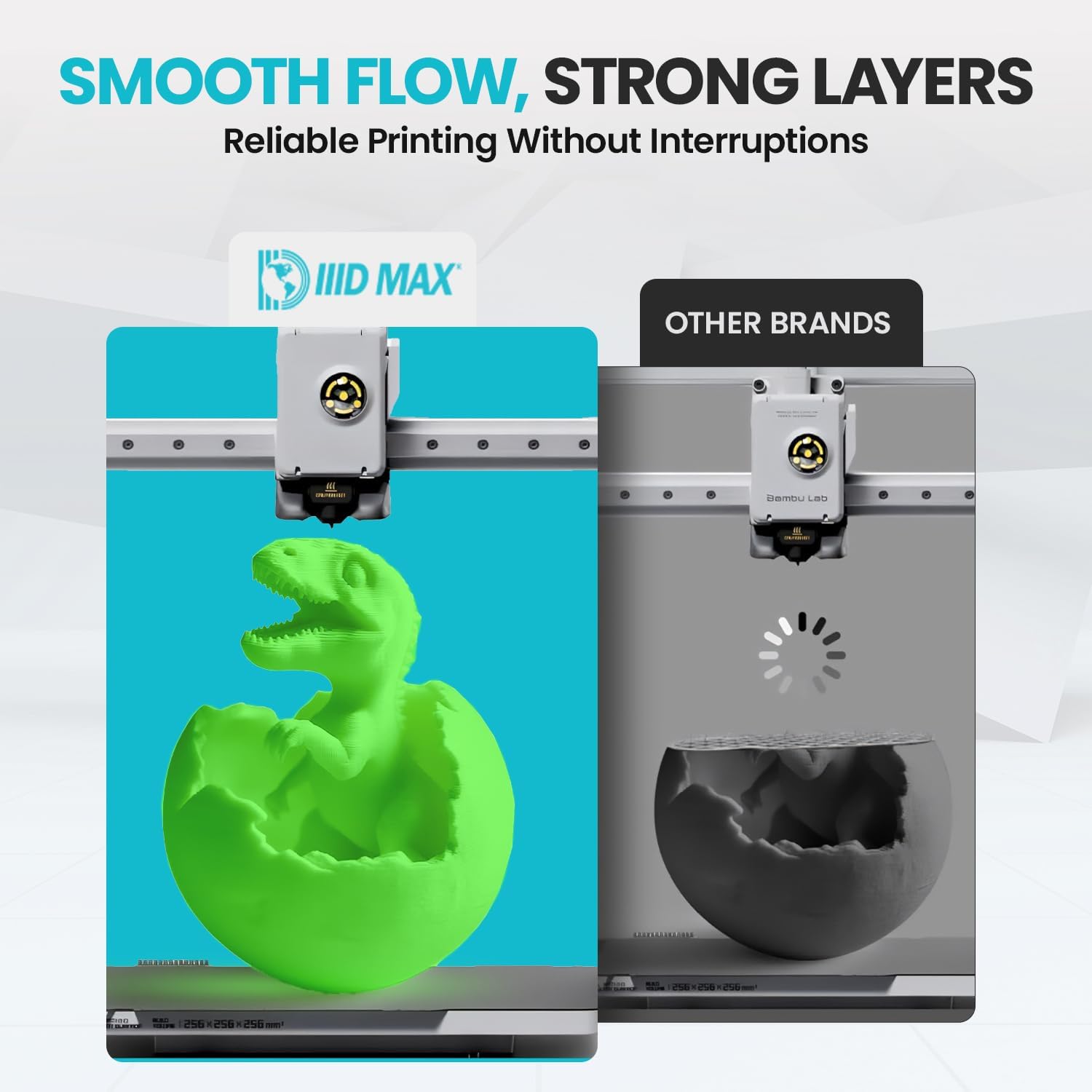 – High Speed PLA+ Glow in The Dark Filament 1.75mm – Premium 3D Printing Filament (Neon Green)